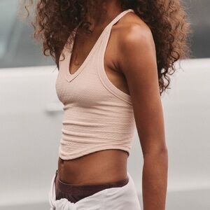 NWT FP Movement Women's All Clear V Neck Jacquard Cami